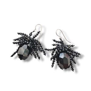Joia De Majorca JO Sterling‎ Silver 925 Black Onyx Cluster Tassel Earrings New